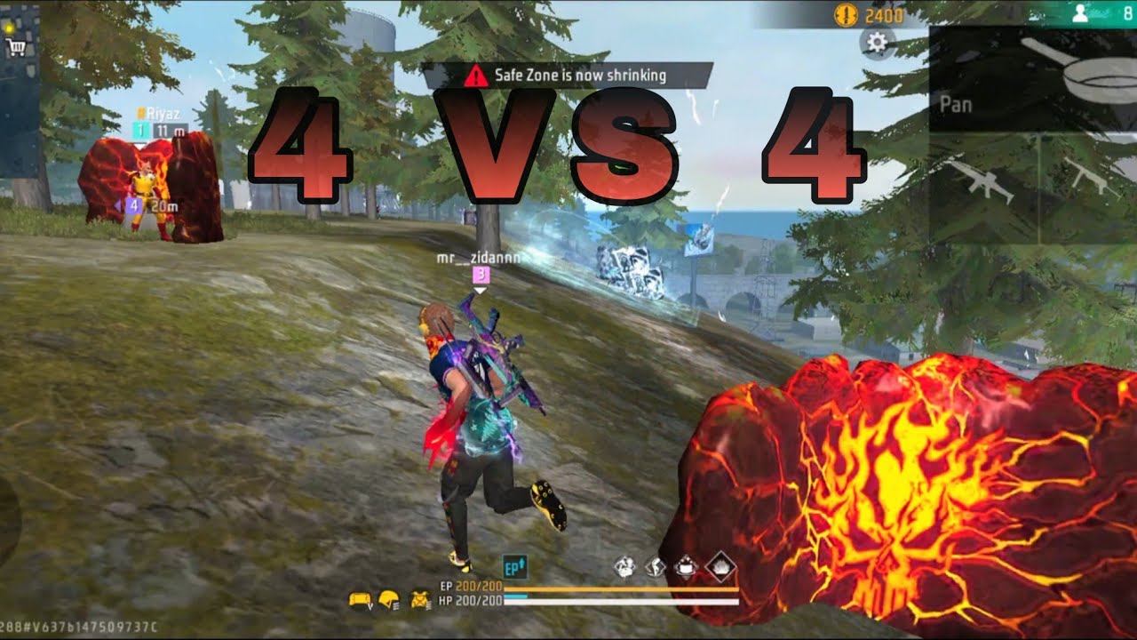 FREE FIRE GANG WAR 4 VS 4 LAST ZONE MASTER LOBBY