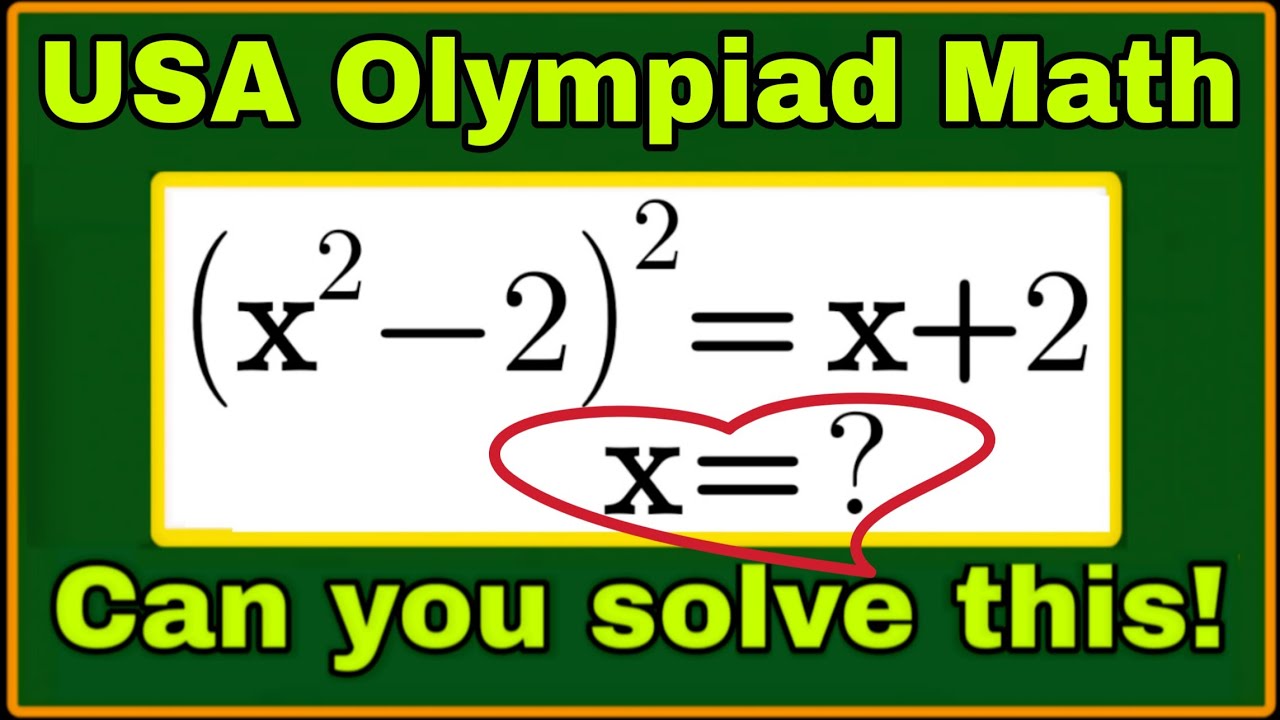 USA| Algebra Olympiad Math Problem| Tricky Math Problem| Brain Buster Maths| Find the value of 