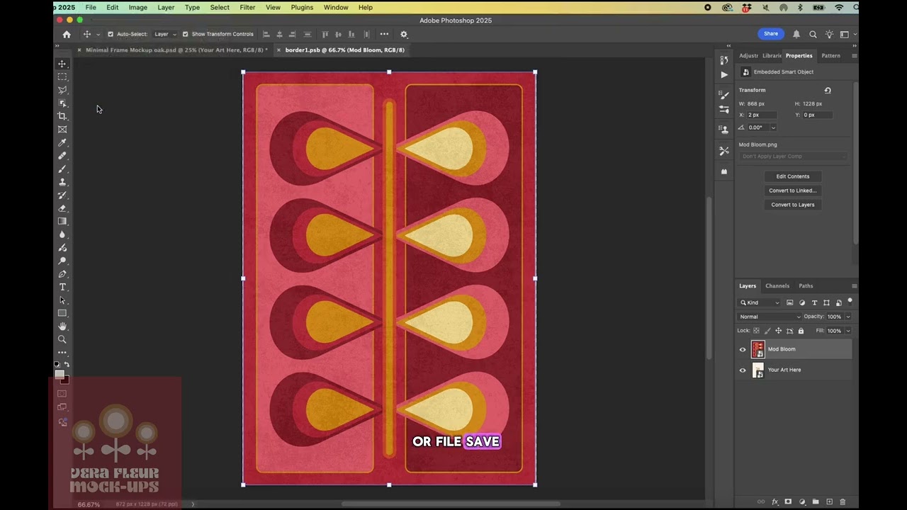 How to use PSD frame mockups for your art prints ( Free Mockup to try!)