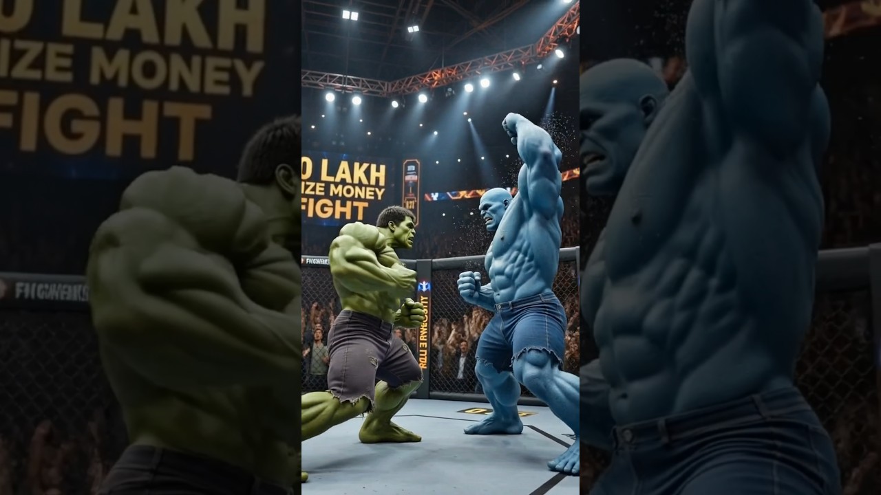 Hulku vs Neelinga: 50 Lakh Ki Fight Mein Baap Beta Ka Pyaar 💚💙 #hulkvsbluehulk