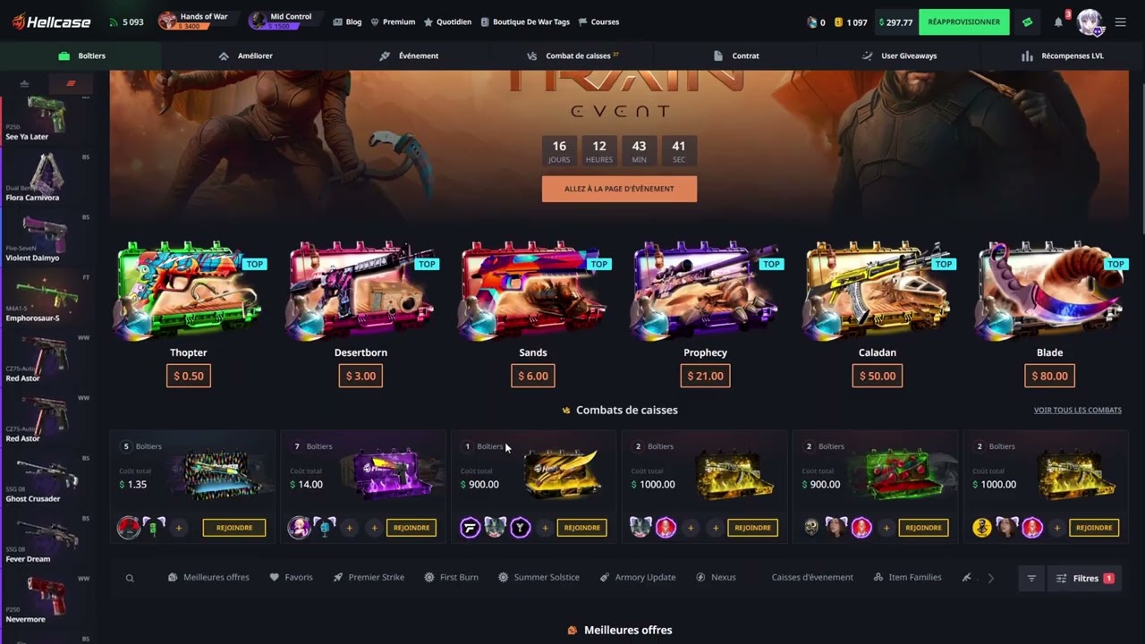 LA CAISSE HARDENED QUI ME REGALE SUR HELLCASE