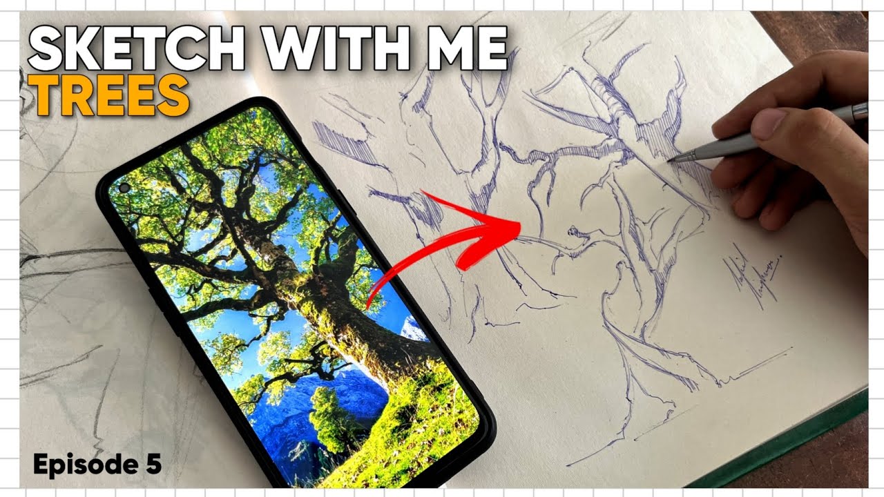 EP 8 - How to SKETCH TREES | Sketch with me | Episode 5