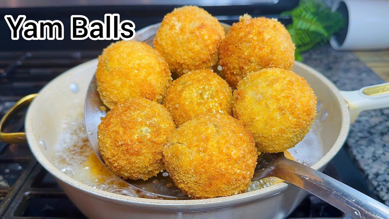 Yam balls Ghana/how to prepare Ghana party yam balls