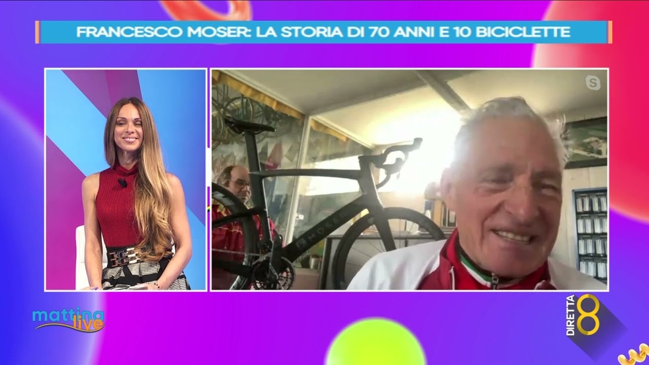 Francesco Moser: la storia di 70 anni e 10 biciclette - MattinaLive 11/03/2022