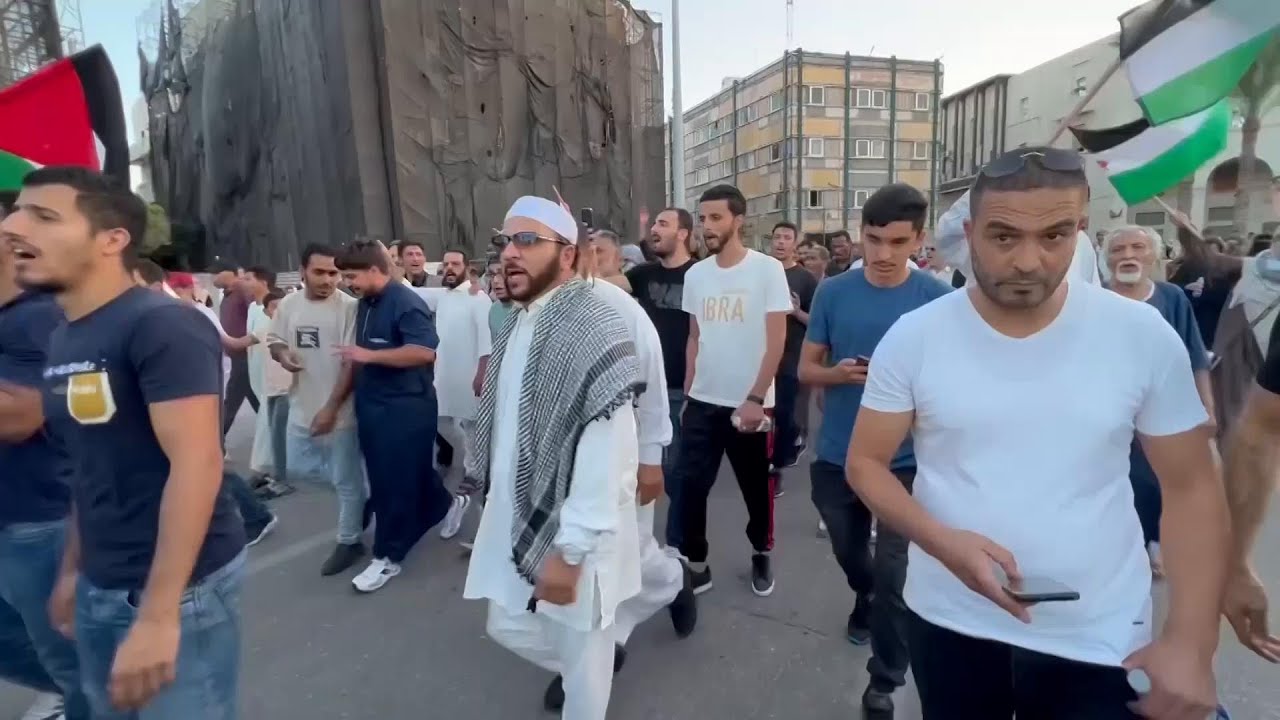 Libyans rally in Tripoli in solidarity with Palestinians