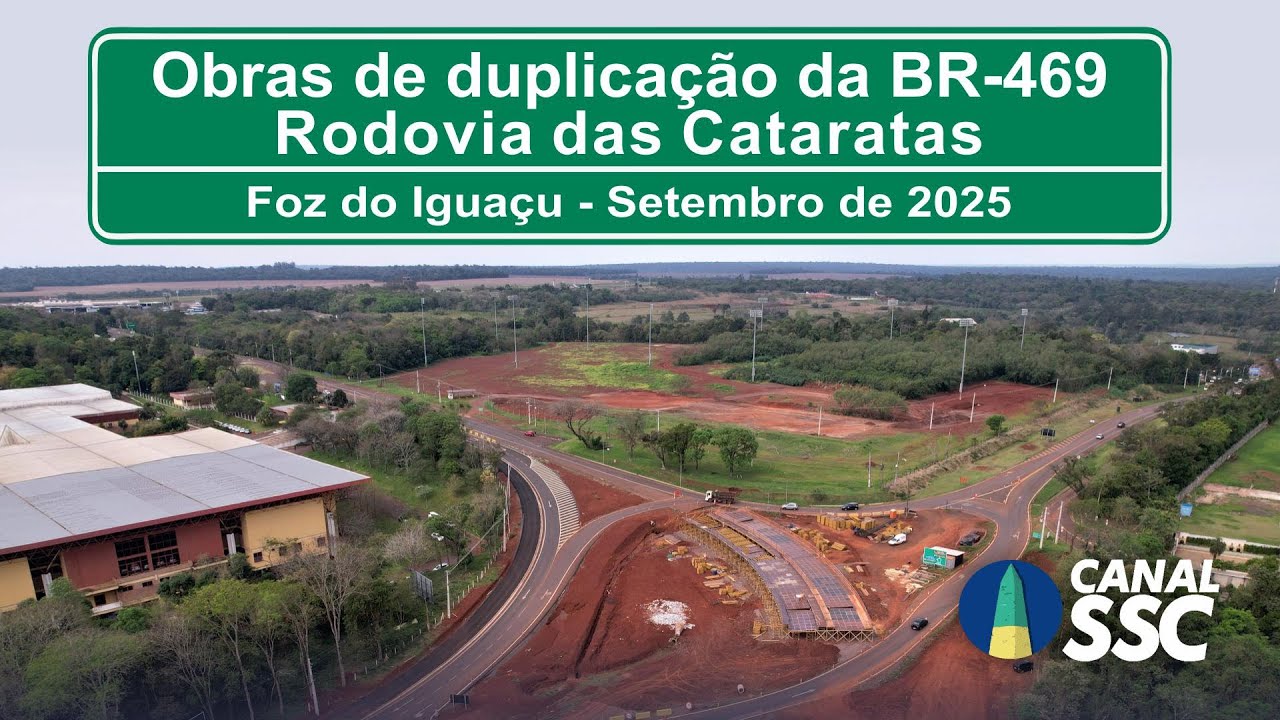 Rodovia das Cataratas (BR-469). Obras de duplicação em Foz do Iguaçu-PR. Setembro de 2025