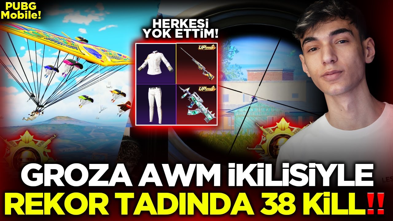 KOMUTAN SETİ, GROZA VE AWM ! BU ÜÇLÜ ÇOK GÜÇLÜ 38 KiLL's PUBG MOBİLE GAMEPLAY
