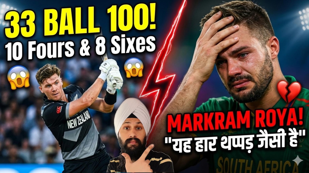 33-Ball 100 ! Finn Allen Choke South Africa | T20 World Cup Semi final | Aiden Markram Emotional