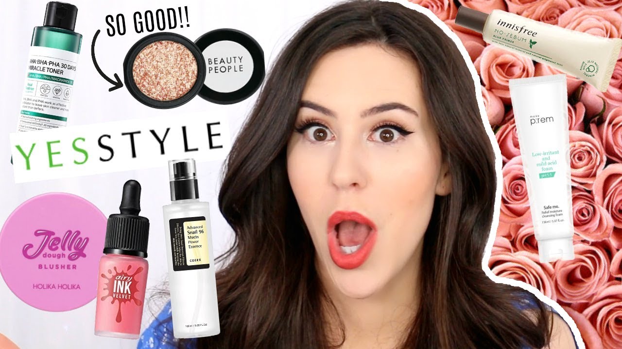 $500 OF KOREAN MAKEUP & SKINCARE FROM YESSTYLE || Beauty with Emily Fox