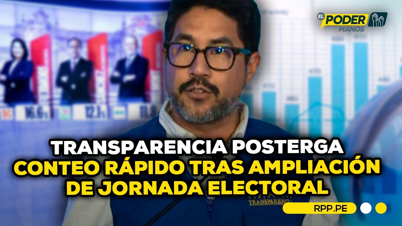Transparencia dar&aacute; resultados de su conteo r&aacute;pido el 13 de abril por ampliaci&oacute;n de votaciones