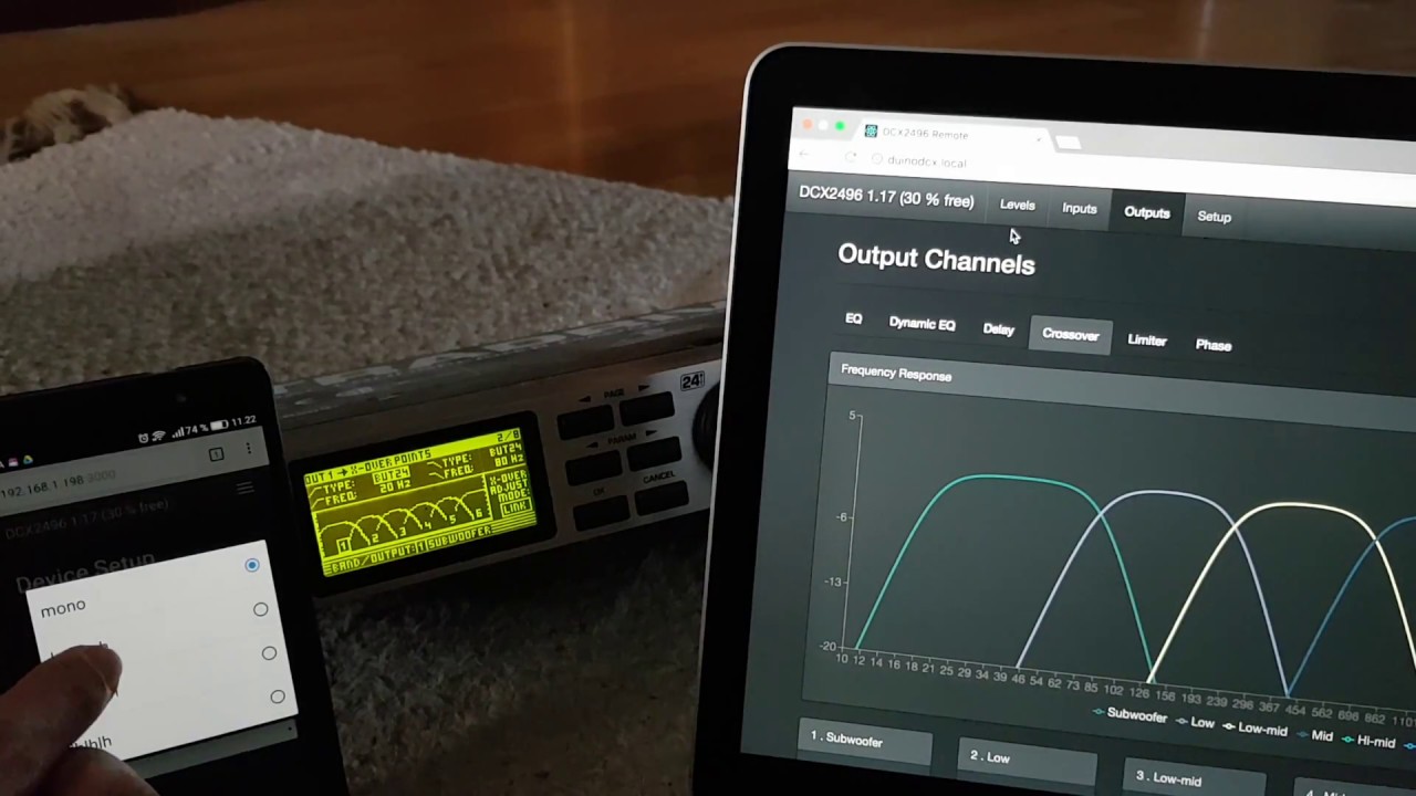 Setup Behringer Ultradrive Pro DCX2496 over wifi.
