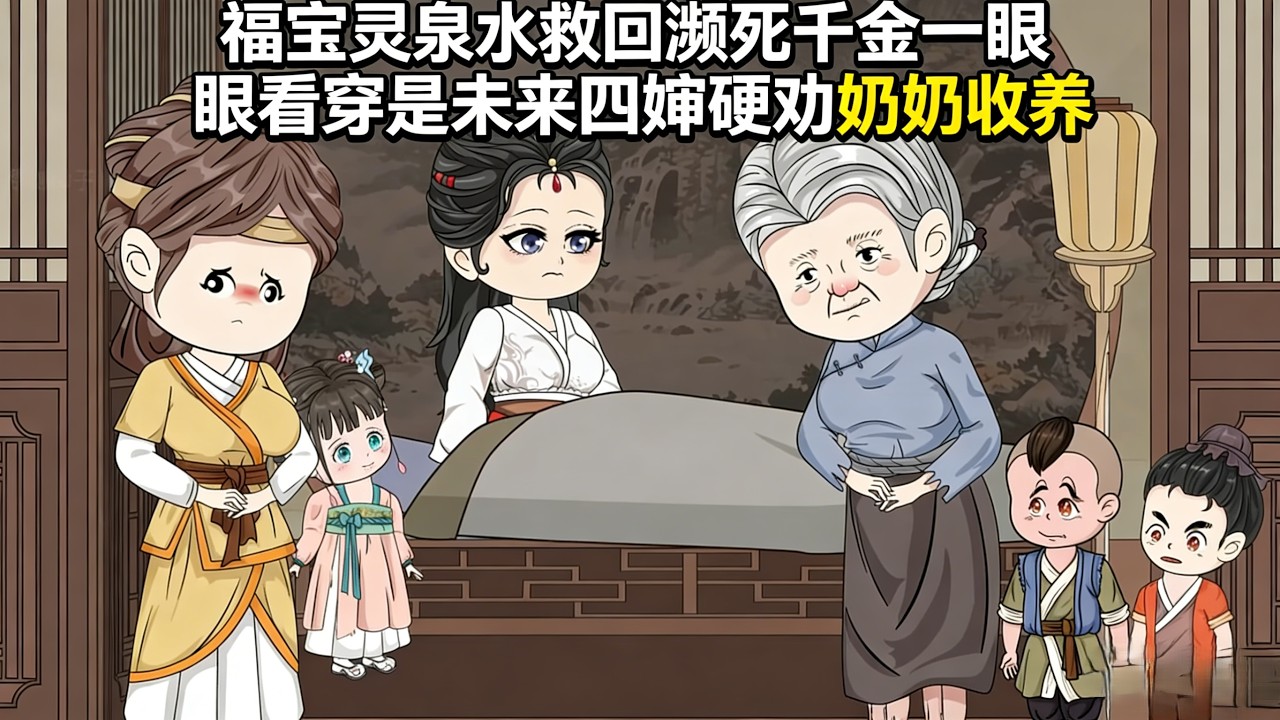 福寶靈泉水救回瀕死千金，一眼看穿是未來四嬸，硬勸奶奶收養#沙雕动画 #沙雕剧情 #小说 #搞笑 #動漫