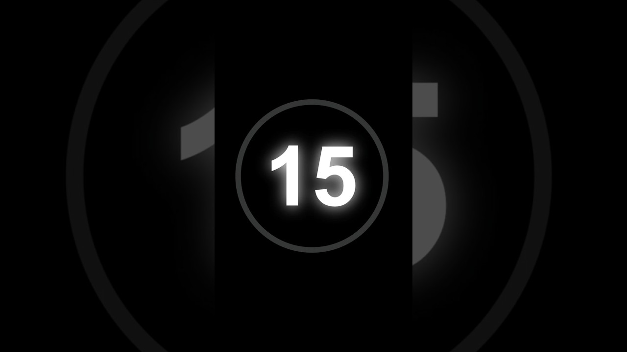 15 Second Countdown Timer with clock Ticking sound & Finish alarm beep #timer #clock #countdown