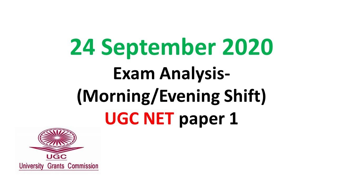 Exam Analysis | UGC NTA NET paper 1 | 24 September 2020(Both Shifts)