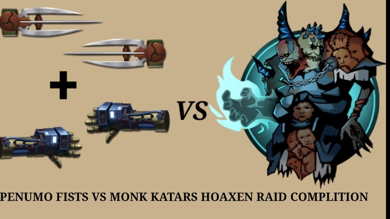 Monk Katars vs Fists comparison Hoaxen raids || Shadow Fight 2