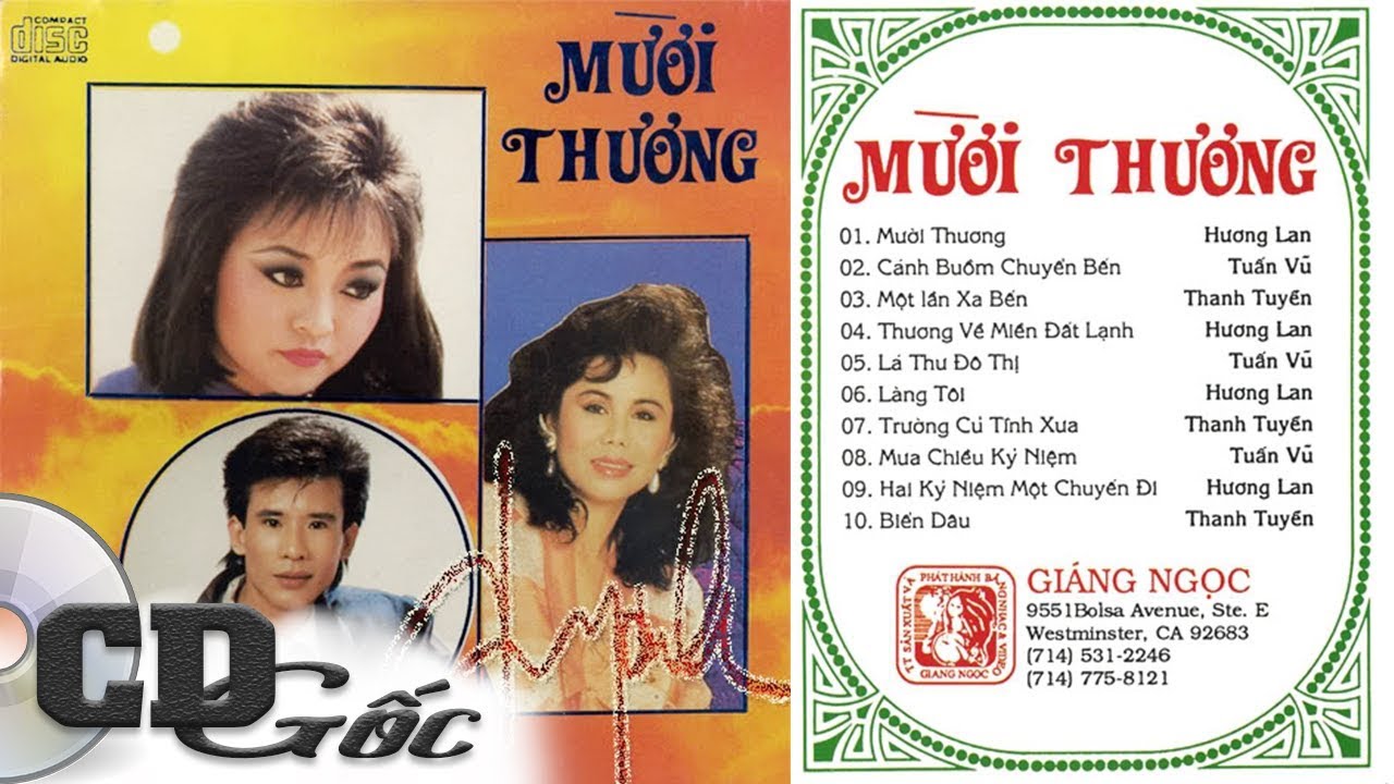 [CD Nhạc Vàng Xưa] TUẤN VŨ, HƯƠNG LAN, THANH TUYỀN - Mười Thương (Giáng Ngọc 6)