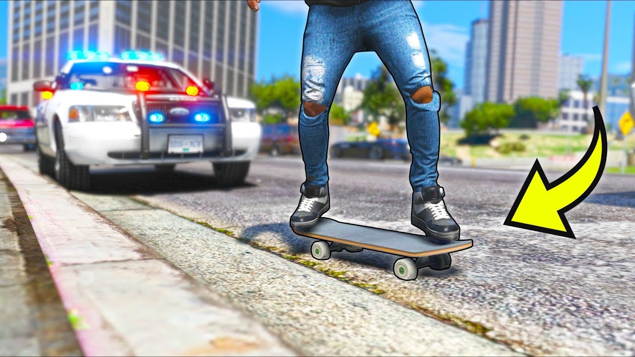 Can you get pulled over for speeding on a skateboard?! (GTA 5 Mods Gameplay)