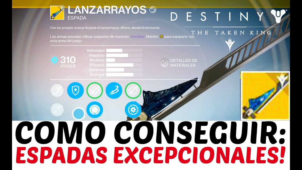 Destiny | COMO CONSEGUIR ESPADAS EXCEPCIONALES / EXÓTICAS! (THE TAKEN KING)