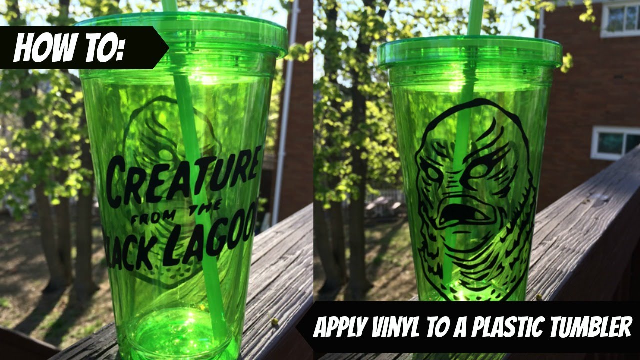 How to apply vinyl to plastic tumblers.