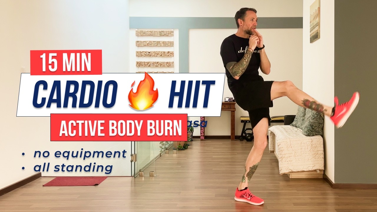 15 MIN FULL BODY HIIT 🔥 Balanced Cardio Burn | At Home, No Equipment