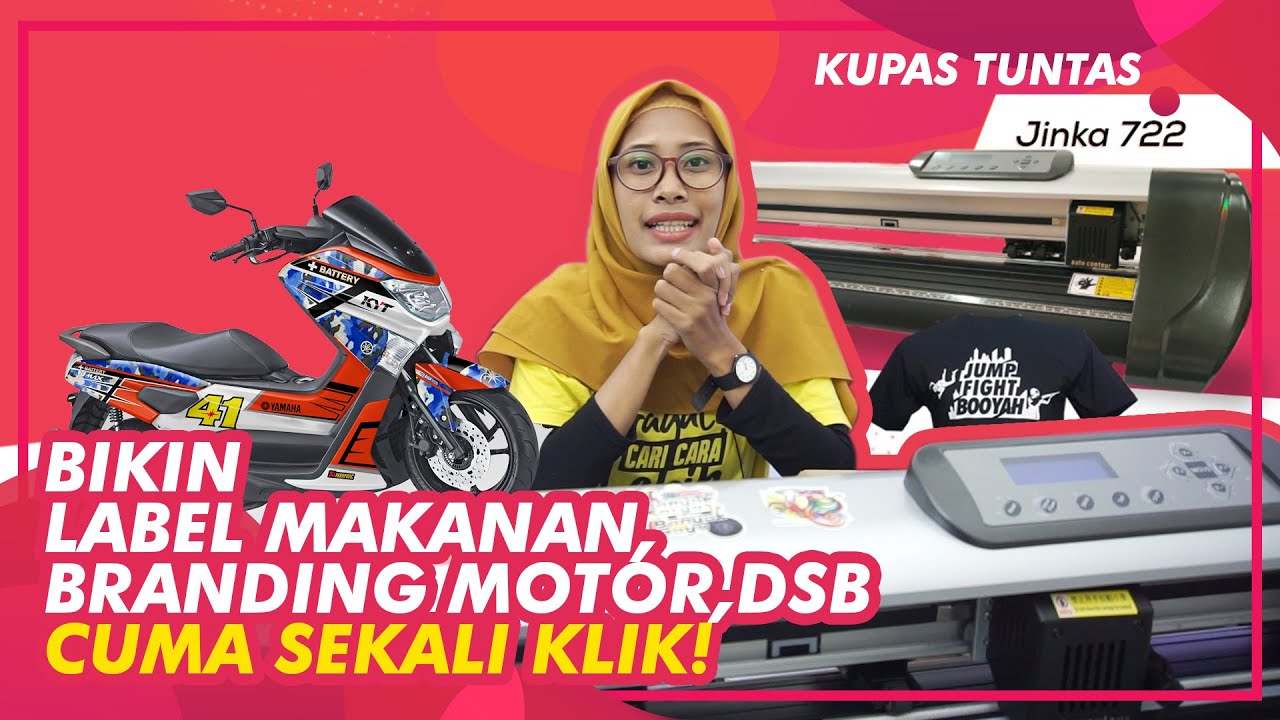 Review Mesin Usaha Cutting Sticker Terbaru Jinka Pro 722 Auto Contour, Cocok Bikin Label Usaha Anda.