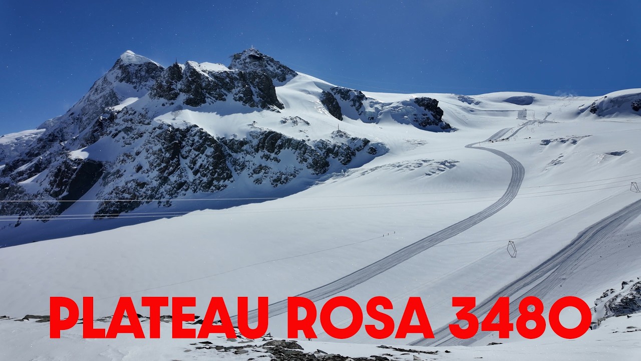 PLATEAU ROSA-TESTA GRIGIA | 3480 MT | 4K | SKIER POV | AMAZING VIEW OF THE GLACIER | FRESH SNOW