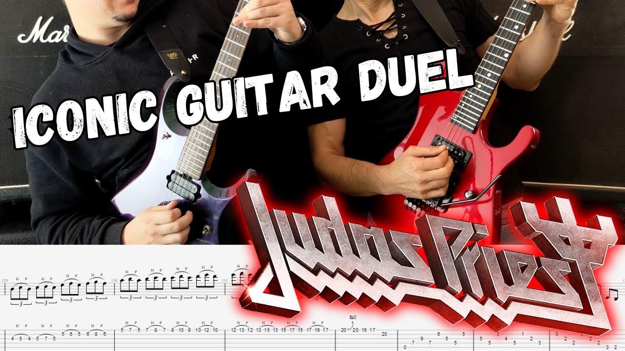 JUDAS PRIEST - The Sentinel - Guitar solo cover [ Guitar Score and Tab ]