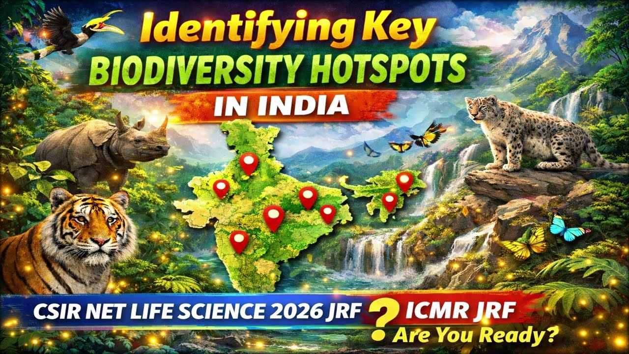 TARGET CSIR NET & CUET PG 2026 ||BIODIVERSITY HOT SPOT IN INDIA #csirnet #viral #education #cuetpg