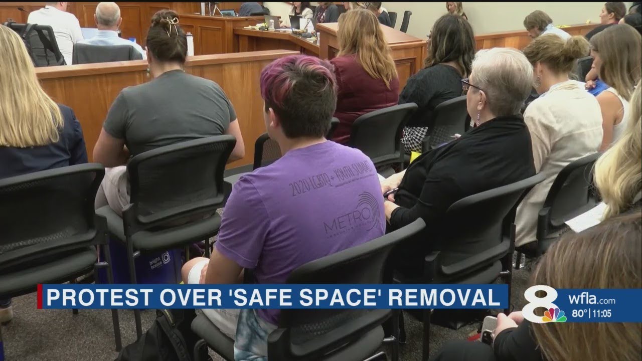 Removal of LGBTQ ‘safe space’ stickers prompts large turnout at Pasco school board meeting