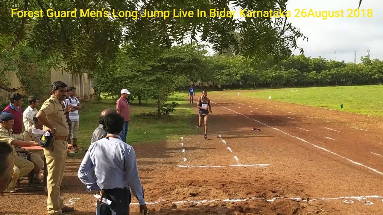 Forest Guard Men's Long Jump Live In Bidar Karnataka