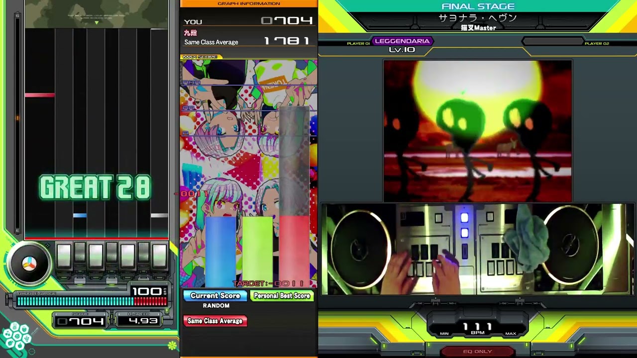 【弐寺】Beatmania IIDX - サヨナラ・ヘヴン [SPL] Leggendaria Level 10 Random Clear