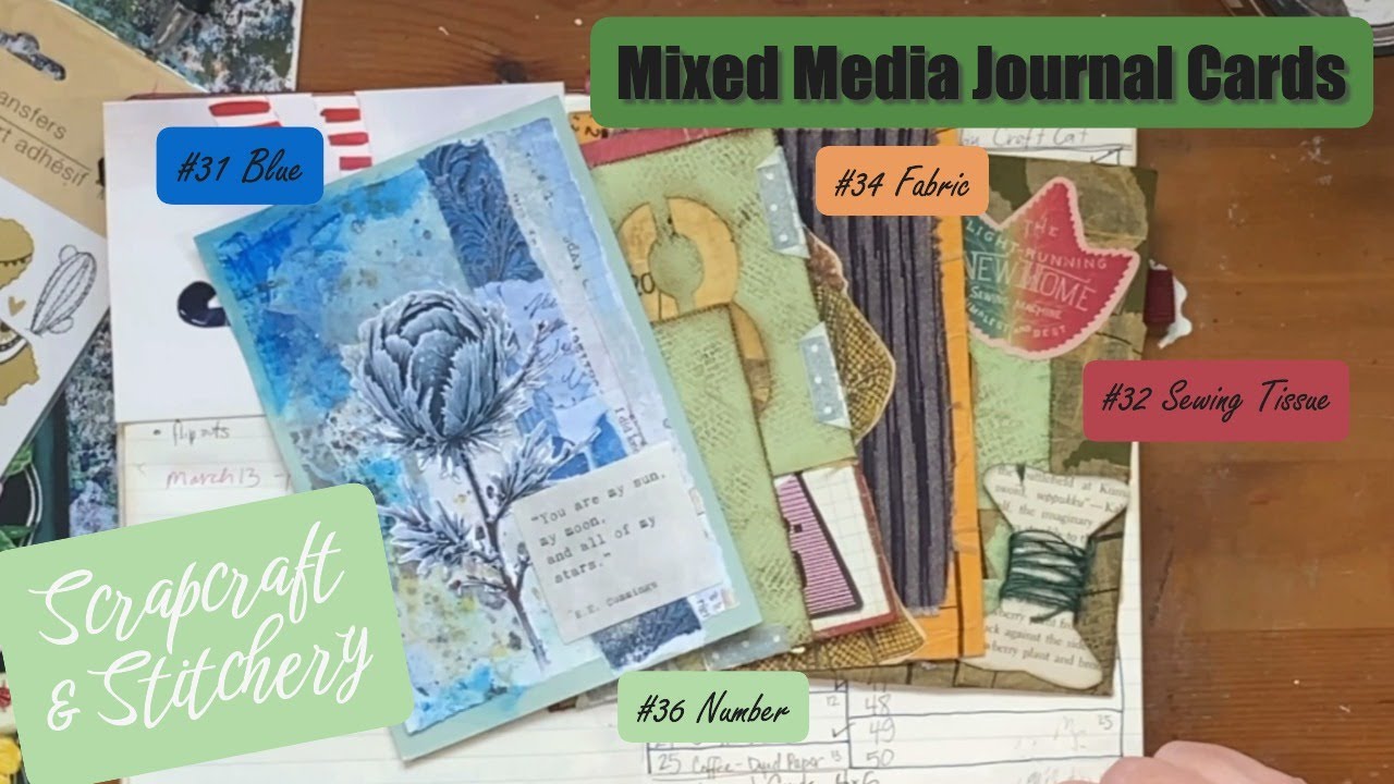 Catch Up Marathon! 4 Journal Cards for Crafty Cat! #50statckchallenge7 @craftycat7212