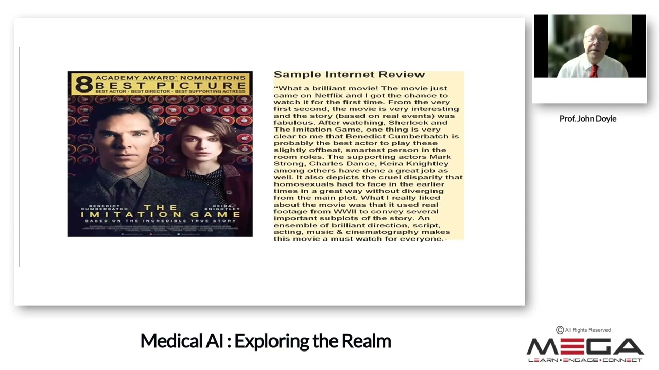 Medical AI: Exploring  the Reeal, Prof   John Doyle