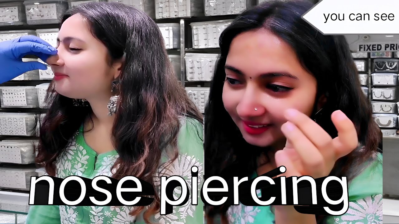 This girl got her nose pierced and she looks even more beautifull now(@rajuyadavpiercingvlogs)