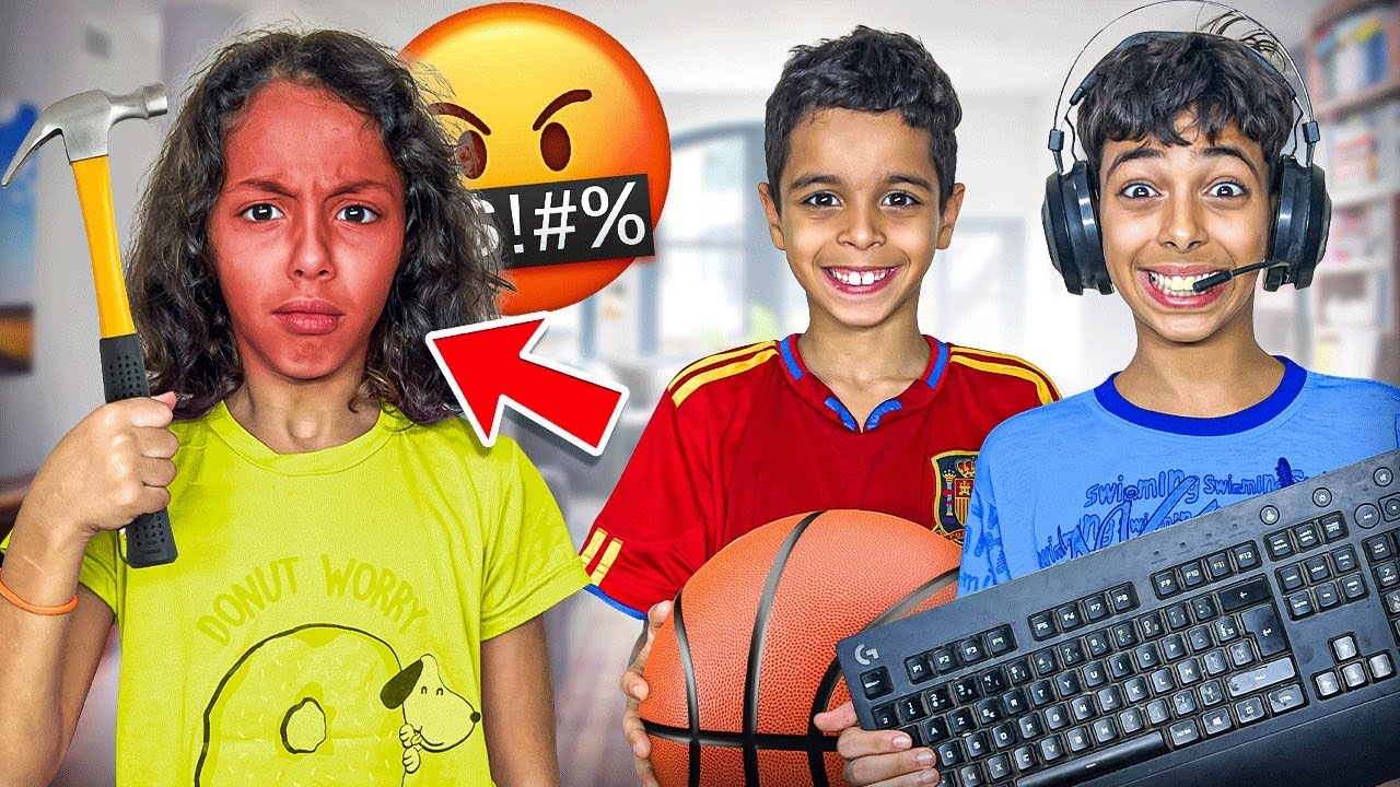 تحدي تجاهل أختي الصغيرة لمدة 24 ساعة 😡🔥 بدات كتبكي لأسف 💔😭