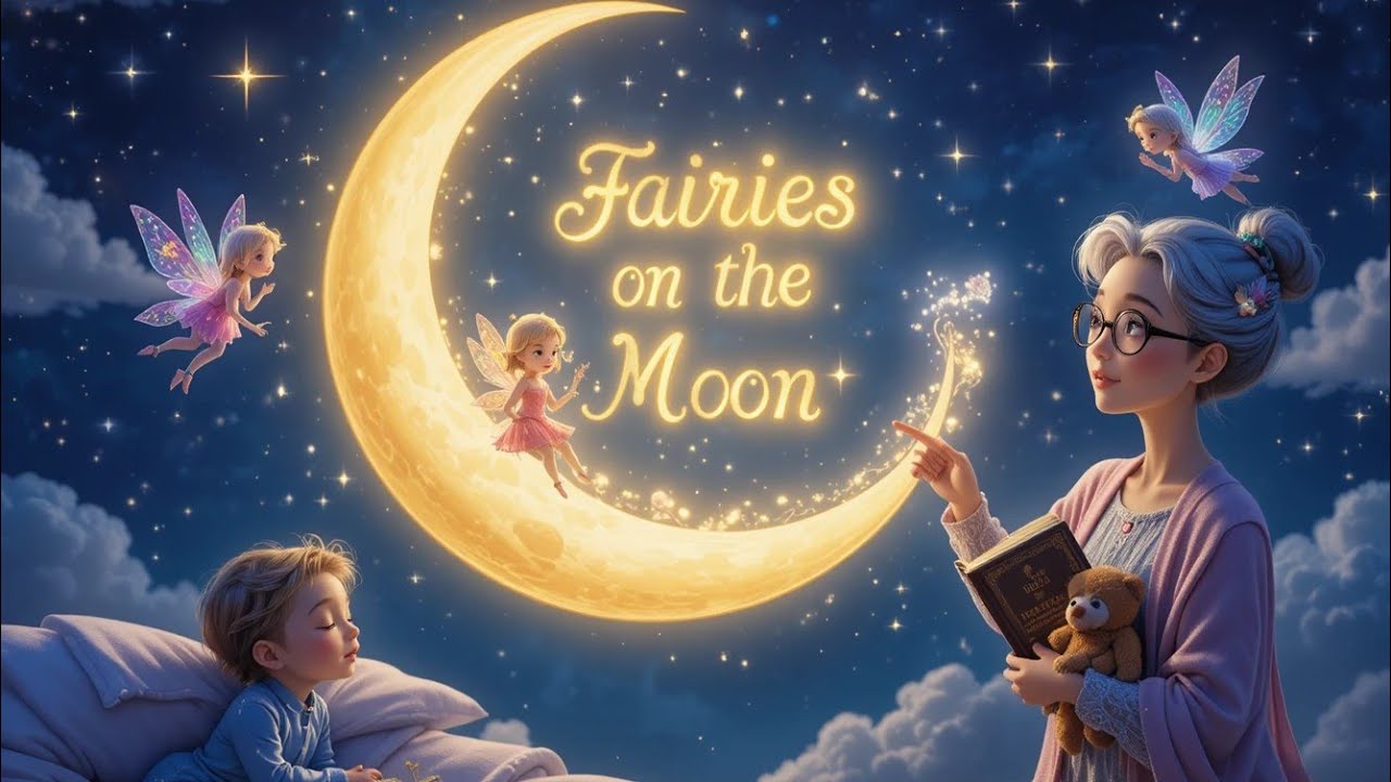 Fairies on the Moon ##lullabymusic # #lullabypoem #kidsrhymes #storiesworld 