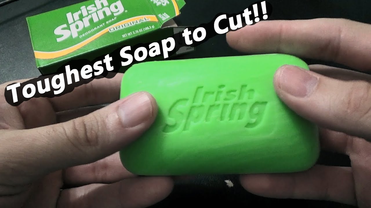 Irish Spring Soap Cutting Shaving [ No Talking ] ASMR that Smells Great !