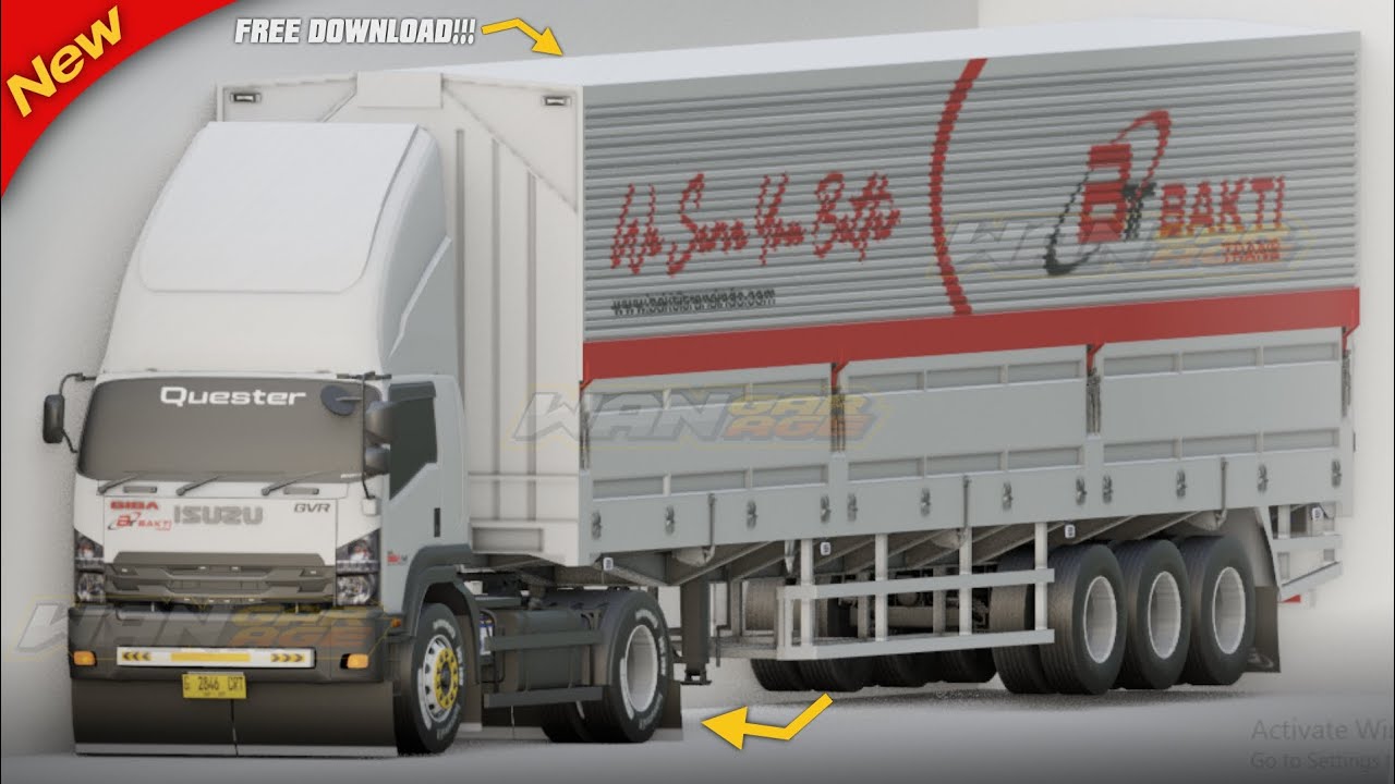 SPESIALIS GUDANG BERJALAN 🔥🔥 RILISSS Mod Isuzu Giga Trailer Wingbox Terbaru || bussimulatorindonesia