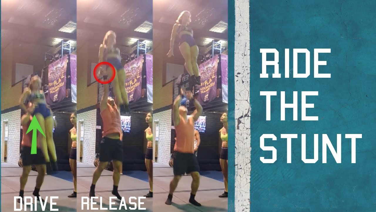 RIDE the STUNT! Get your TIMING for the TOSS, WALK, DRIVE BETTER! | How to Cheer (Partner Stunt)