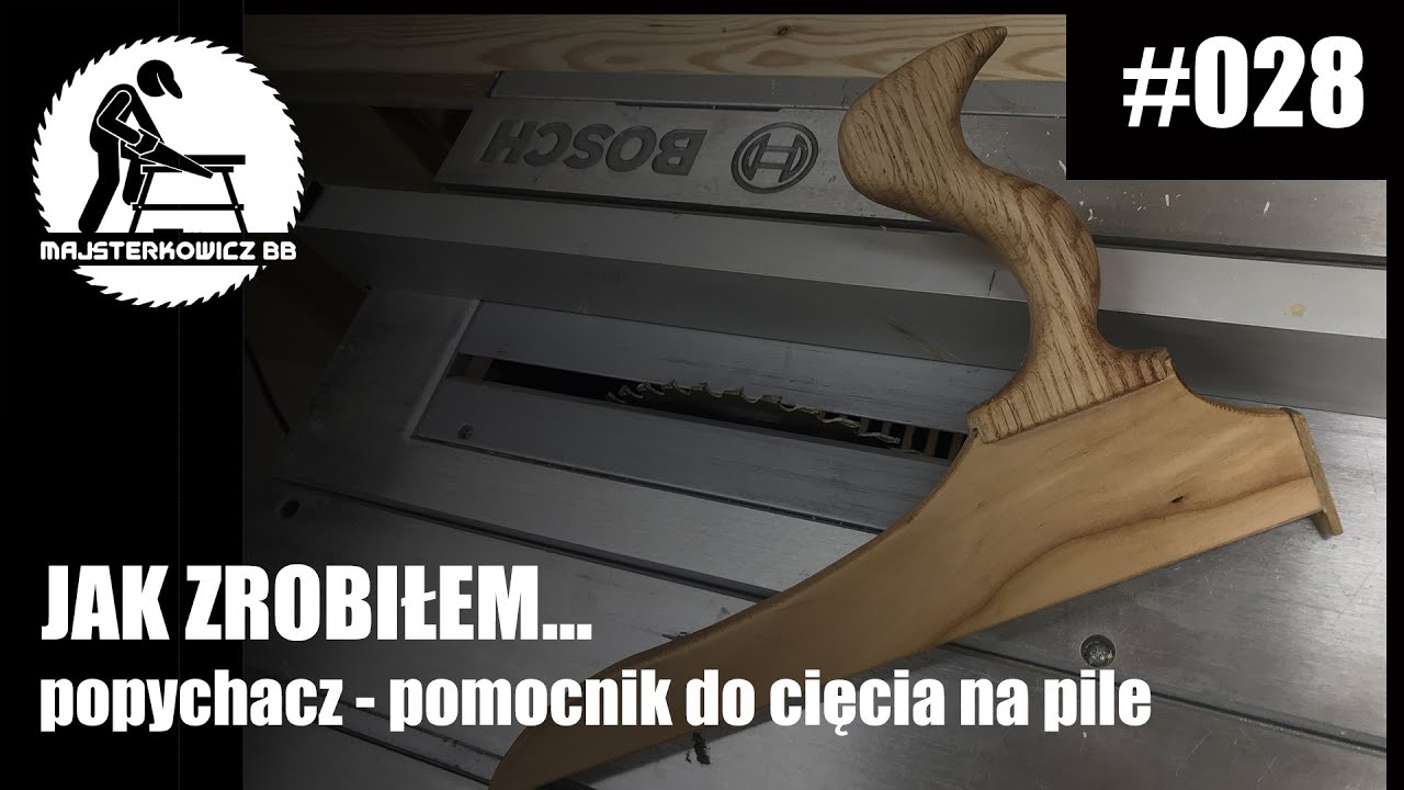 Popychacz do cięcia na pile stołowej -  POMOCNIK