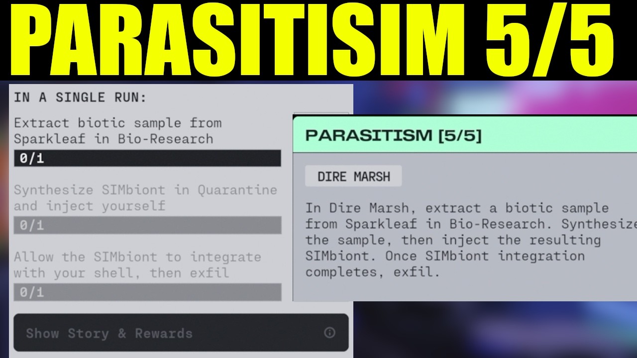 Marathon parasitism 5/5 | Extract biotic sample from Sparkleaf in Bio-Research | Synthesize SIMbiont
