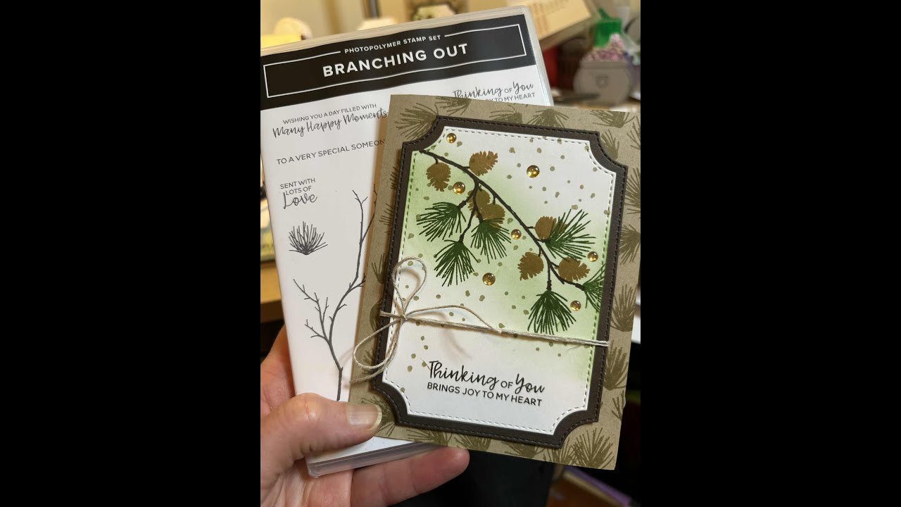 Stampin' Up! Открытка с разветвлениями | Простой урок по созданию многослойной рамки