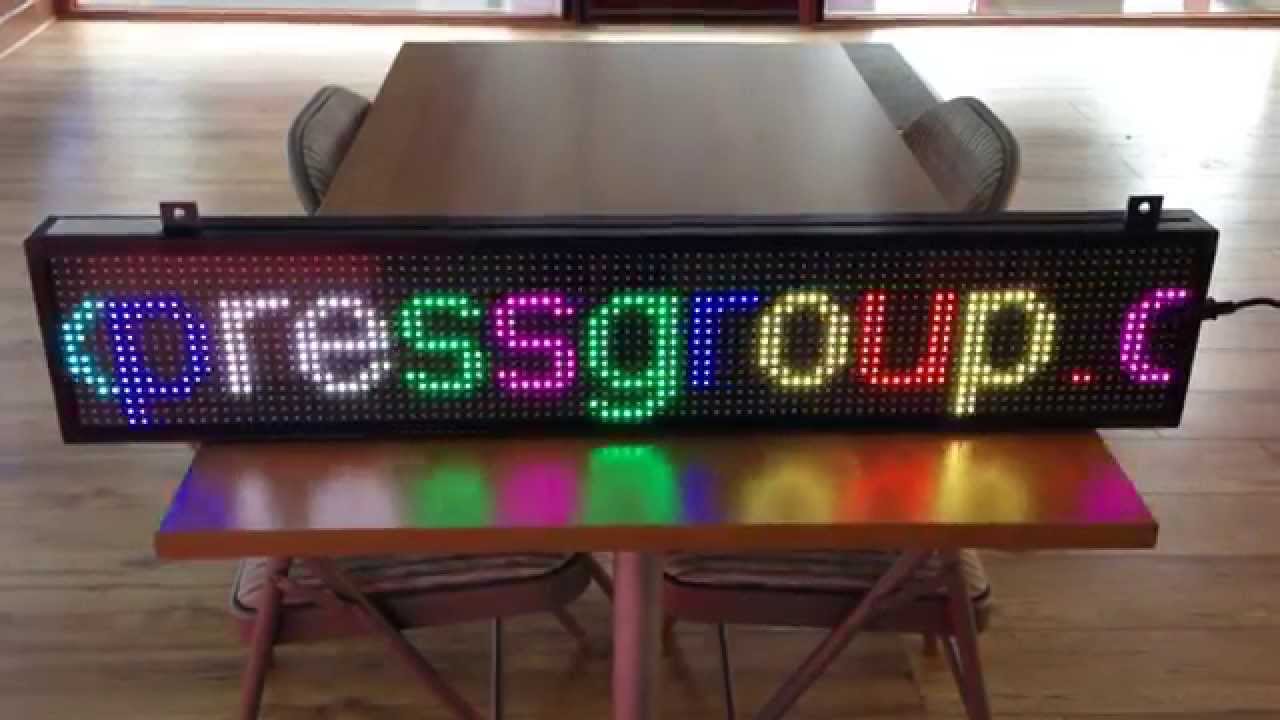 FULL COLOUR LED SCROLLING DIGITAL PROGRAMMABLE MOVING MESSAGE SIGN DISPLAY - High Brightness