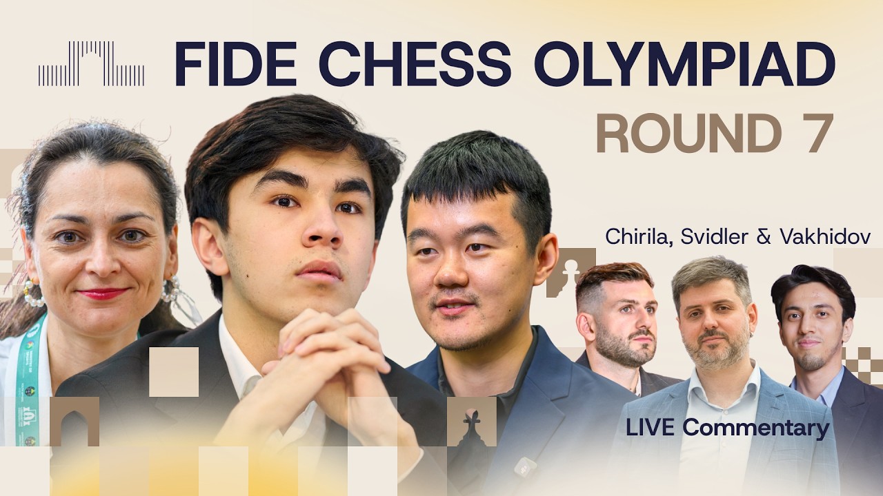 ♟ FIDE Chess Olympiad 2026 | Round 7 | Sindarov, Ding, Kosteniuk & More