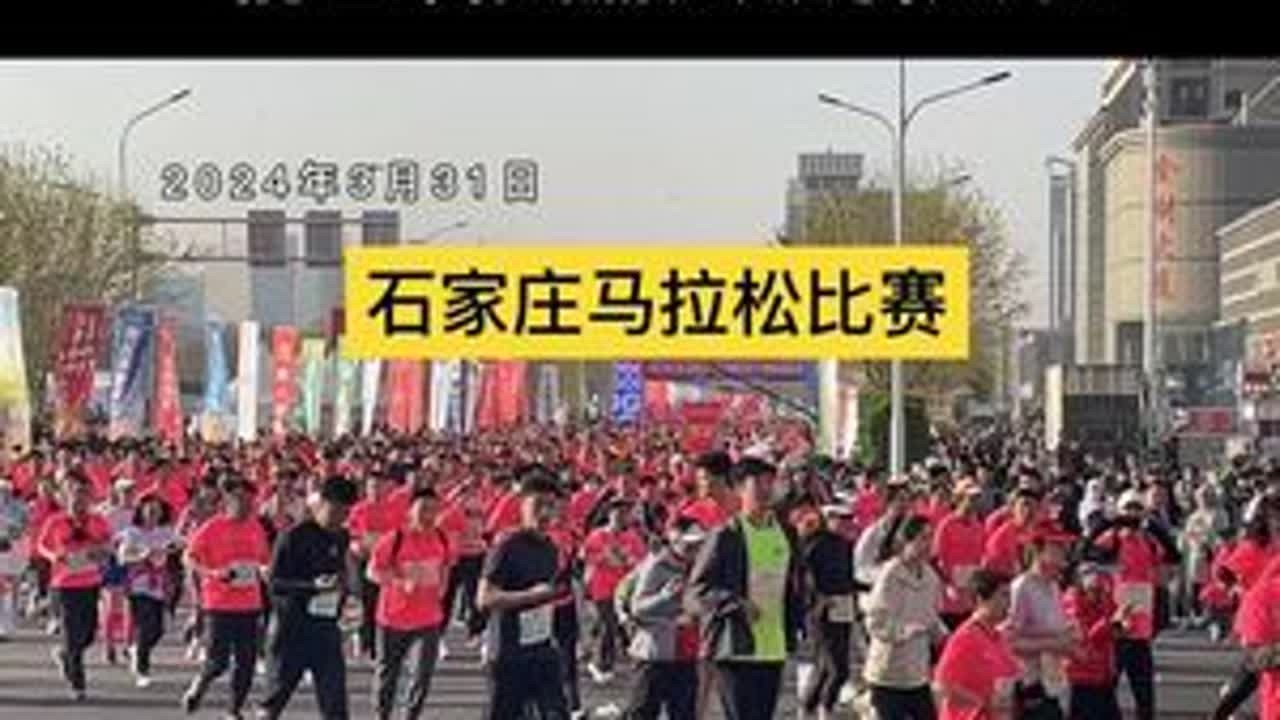 石家庄马拉松前三名的奖励太有吸引力啦#粥饼伦也来跑马拉松了 #石家庄马拉松来了 #我们如此热爱石家庄 #石家庄dou知道 #直击多地马拉松现场