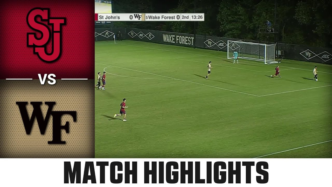 Wake Forest vs. St. John's Match Highlights | 2025 ACC Men's Soccer
