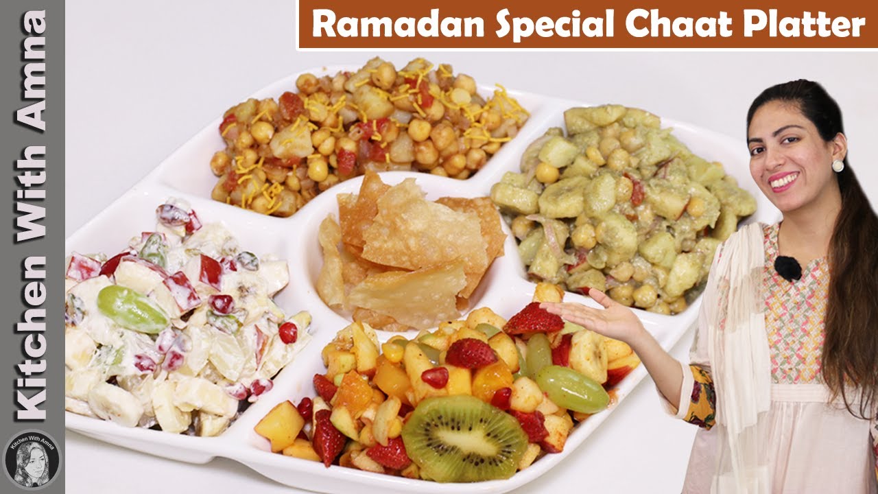 4 Special Chaat Recipes Platter | 2021 Ramadan Recipes for Iftar | Kitchen With Amna