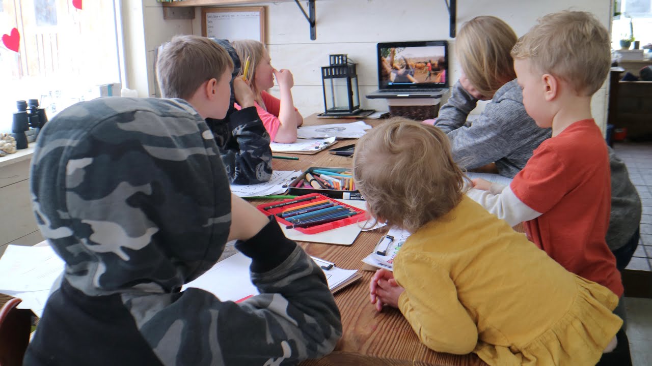 Large Family Homeschooling in a Tiny Home
