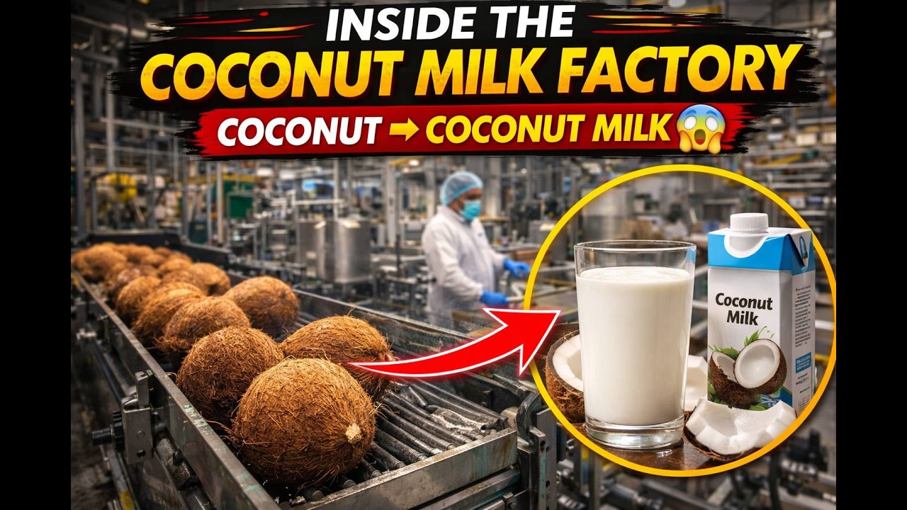 Inside the Coconut Milk Factory – How Fresh Coconuts Turn Into Coconut Milk
