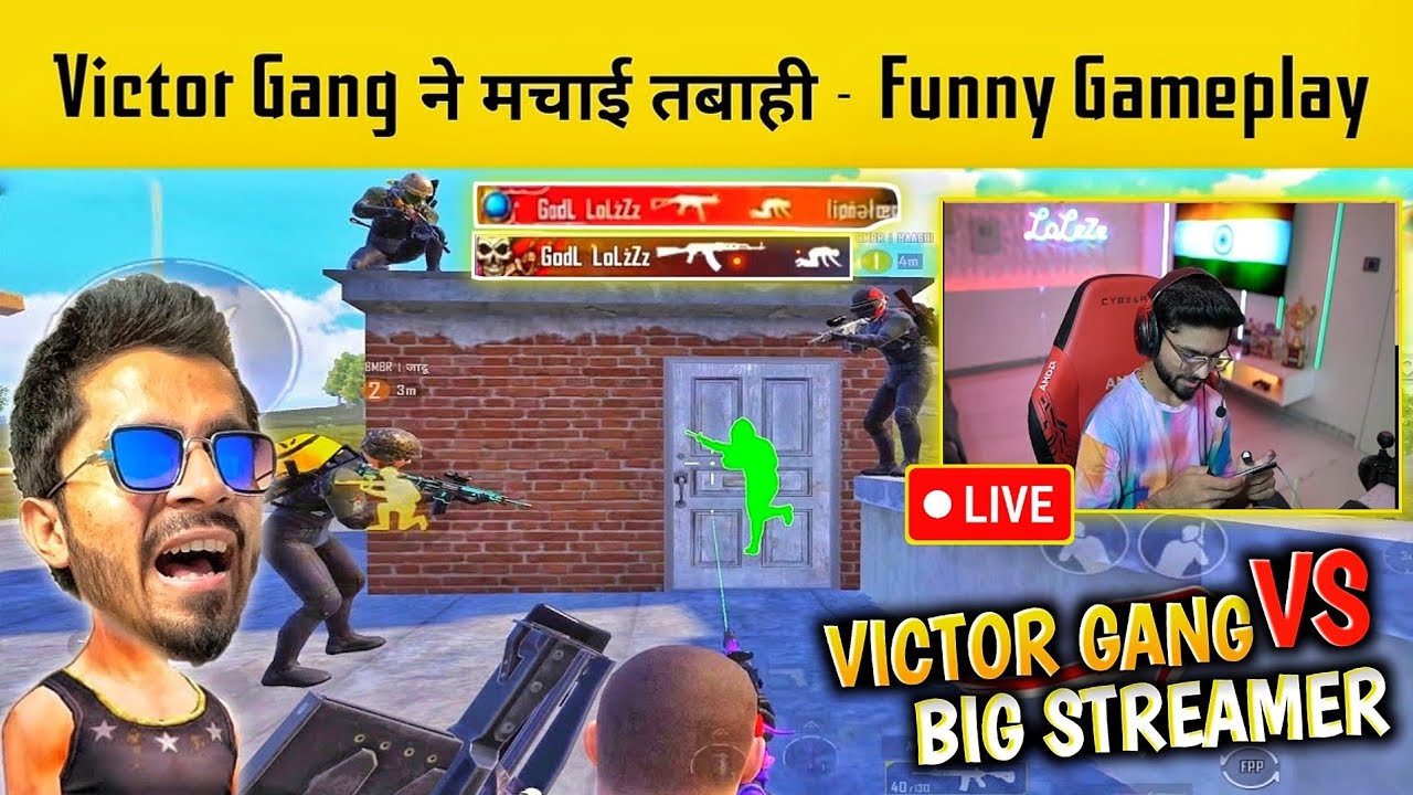 LIVE STREAMER GOT SCARED WHEN MY VICTOR GANG RUSHED ON HIM IN BGMI 🤣 3.5 UPDATE - BGMI NEW UPDATE